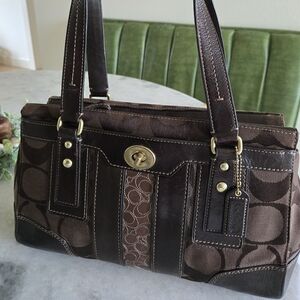 Coach Chocolate Brown Hampton Shoulder Bag